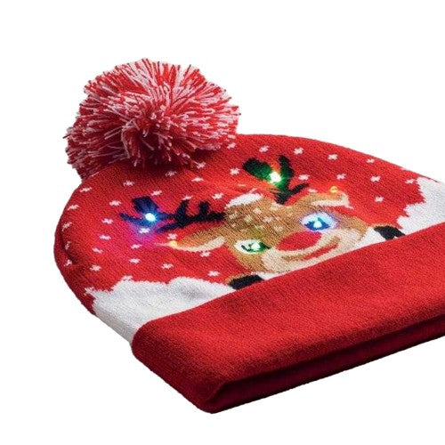Front - MidOcean Shimas Light LED Knitted Christmas Beanie