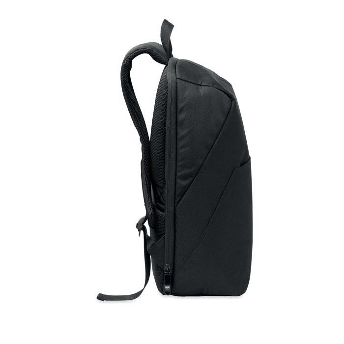 Black - Back - MidOcean RPET Polyester Backpack