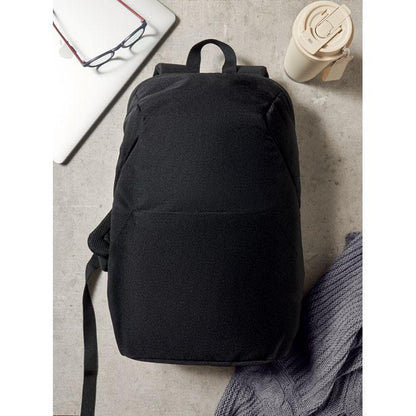 Black - Side - MidOcean RPET Polyester Backpack