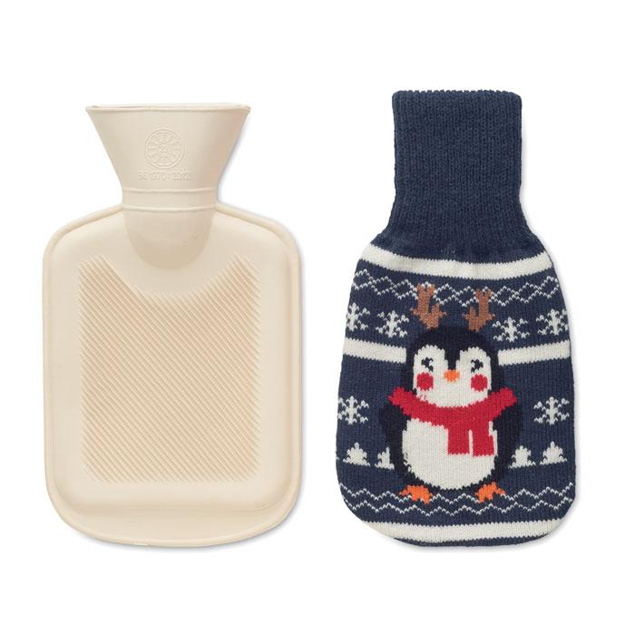 French Navy - Side - MidOcean 250ml Hot Water Bottle And Cover