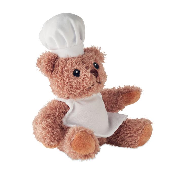 White - Back - MidOcean Teddchef Chef Plush Teddy Bear