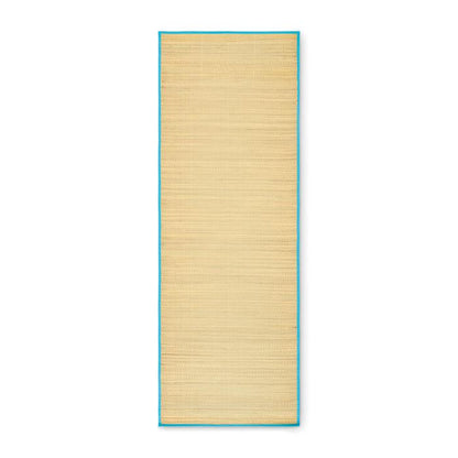 Turquoise - Side - MidOcean Rafia Straw Beach Mat