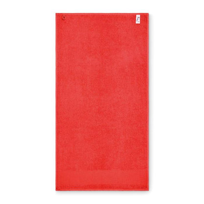 Red - Side - MidOcean Island 50 Cotton Hand Towel