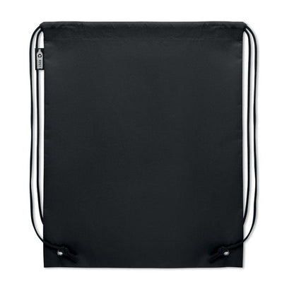 Black - Side - MidOcean Daffy Non-Woven Drawstring Bag