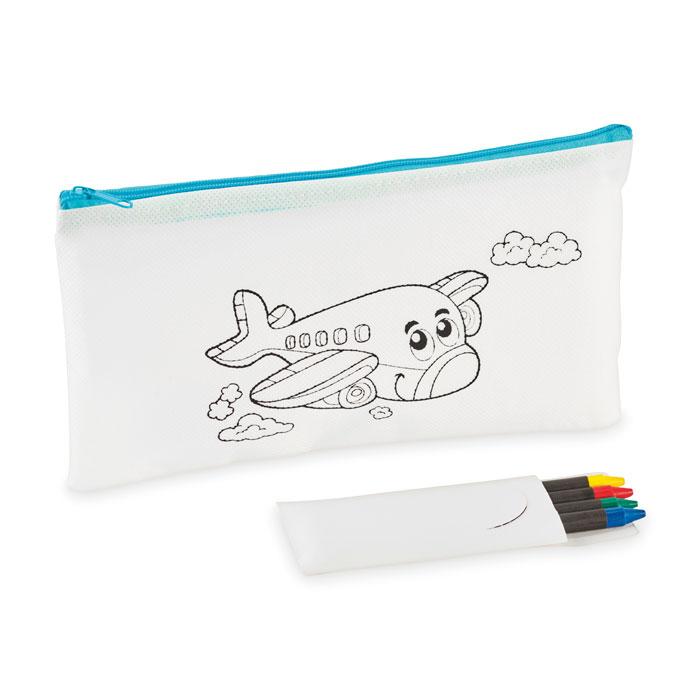 Baby Blue - Front - MidOcean Cray Pencil Case Set