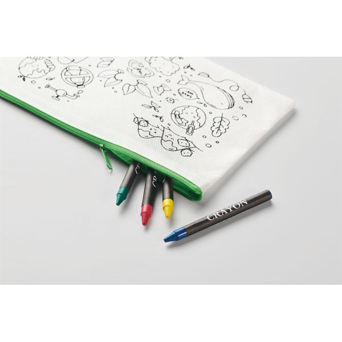 Lime - Pack Shot - MidOcean Cray Pencil Case Set