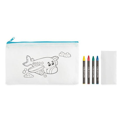 Baby Blue - Back - MidOcean Cray Pencil Case Set