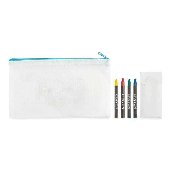 Baby Blue - Side - MidOcean Cray Pencil Case Set