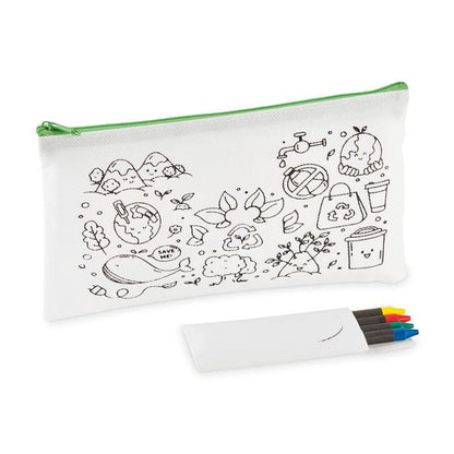 Lime - Front - MidOcean Cray Pencil Case Set