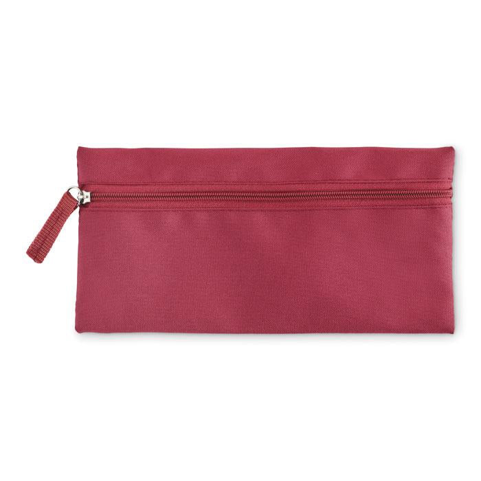 Burgundy - Back - MidOcean Study Zipped Pencil Case