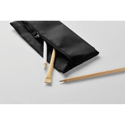 Black - Lifestyle - MidOcean Study Zipped Pencil Case