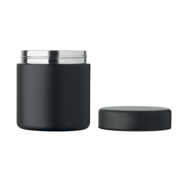 Black - Side - MidOcean Gosnack Double-Walled 500ml Lunch Box