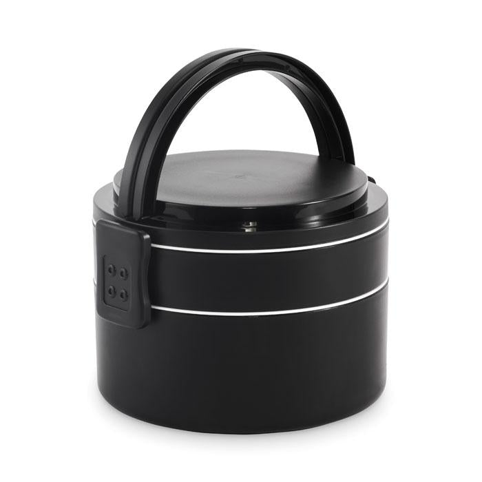 Black - Back - MidOcean Ensala Polypropylene Two Tier 950ml Lunch Box