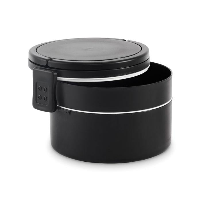 Black - Side - MidOcean Ensala Polypropylene Two Tier 950ml Lunch Box