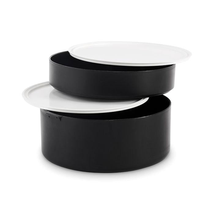 Black - Lifestyle - MidOcean Ensala Polypropylene Two Tier 950ml Lunch Box