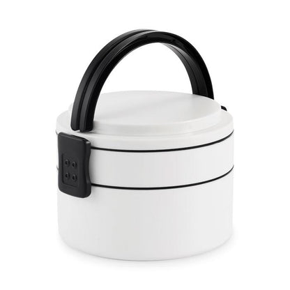 White - Back - MidOcean Ensala Polypropylene Two Tier 950ml Lunch Box