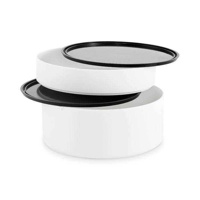 White - Lifestyle - MidOcean Ensala Polypropylene Two Tier 950ml Lunch Box