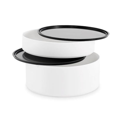 White - Lifestyle - MidOcean Ensala Polypropylene Two Tier 950ml Lunch Box
