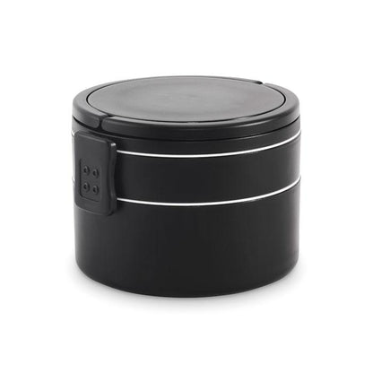 Black - Front - MidOcean Ensala Polypropylene Two Tier 950ml Lunch Box