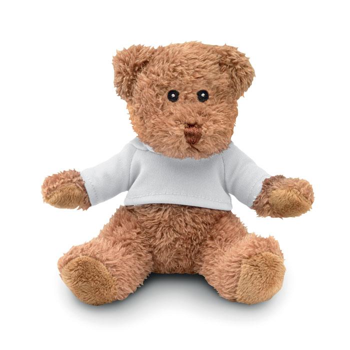 White - Front - MidOcean Johnny T-Shirt Teddy Bear