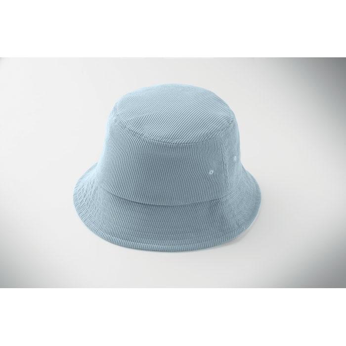 Baby Blue - Side - MidOcean Scoop Plain Corduroy Bucket Hat