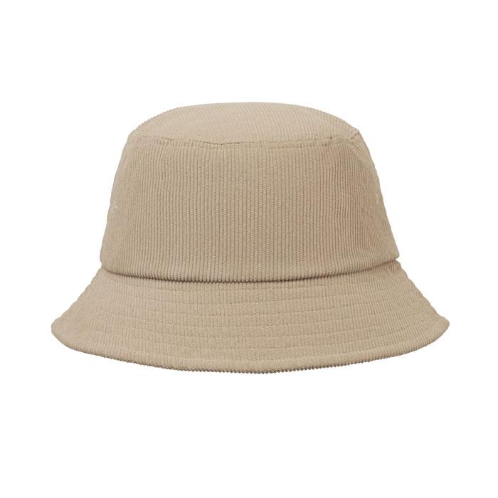 Beige - Front - MidOcean Scoop Plain Corduroy Bucket Hat