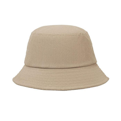 Beige - Front - MidOcean Scoop Plain Corduroy Bucket Hat