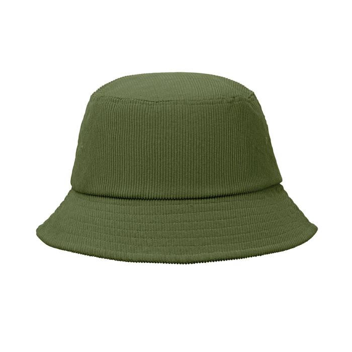 Army Green - Front - MidOcean Scoop Plain Corduroy Bucket Hat
