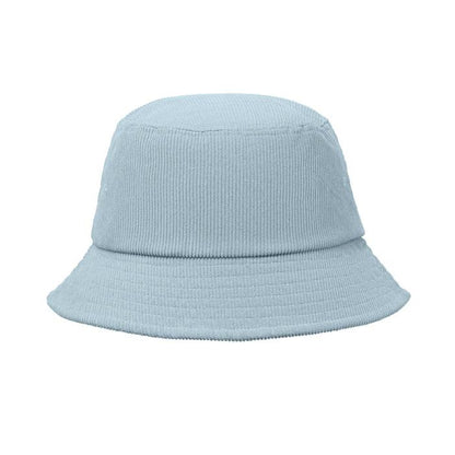 Baby Blue - Front - MidOcean Scoop Plain Corduroy Bucket Hat