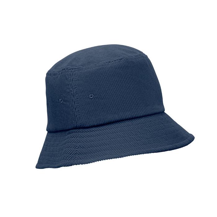 Blue - Back - MidOcean Scoop Plain Corduroy Bucket Hat