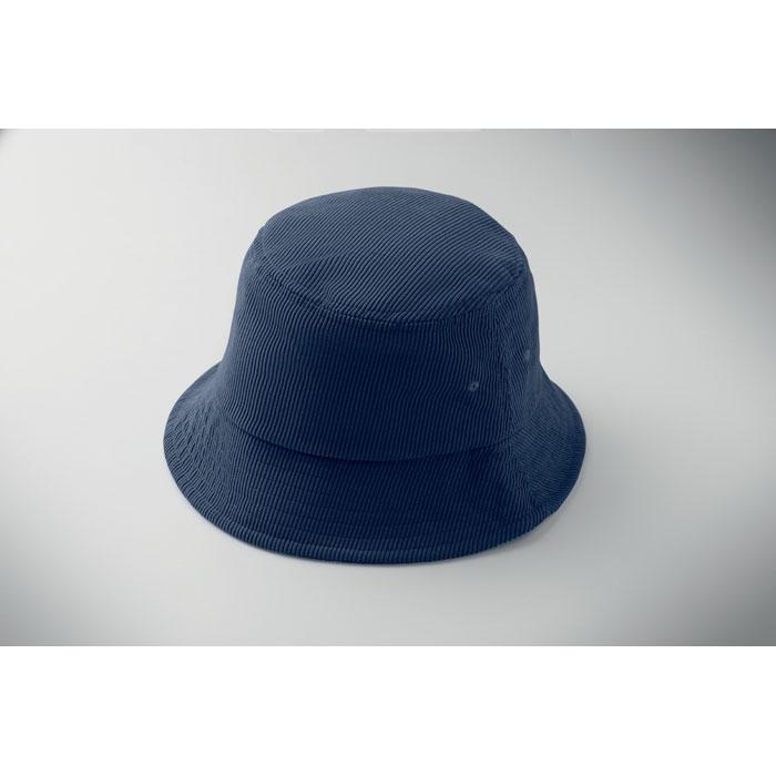 Blue - Side - MidOcean Scoop Plain Corduroy Bucket Hat
