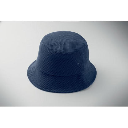 Blue - Side - MidOcean Scoop Plain Corduroy Bucket Hat