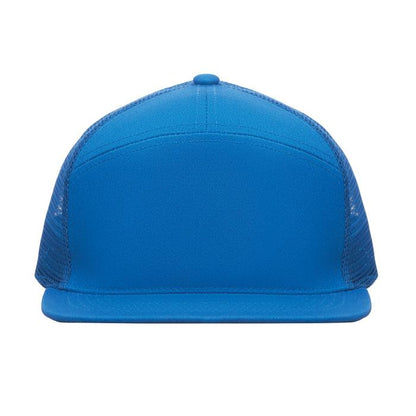 Royal Blue - Back - MidOcean Bead Flat Peak Trucker Cap