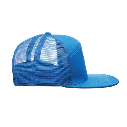 Royal Blue - Lifestyle - MidOcean Bead Flat Peak Trucker Cap