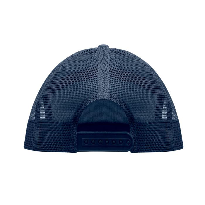 French Navy - Side - MidOcean Bead Flat Peak Trucker Cap
