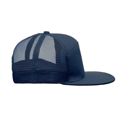 French Navy - Lifestyle - MidOcean Bead Flat Peak Trucker Cap