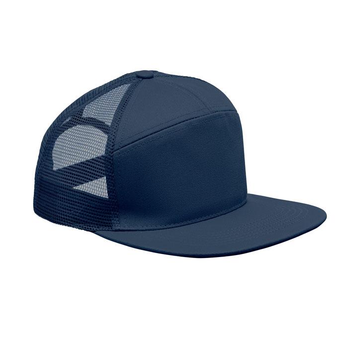 French Navy - Front - MidOcean Bead Flat Peak Trucker Cap