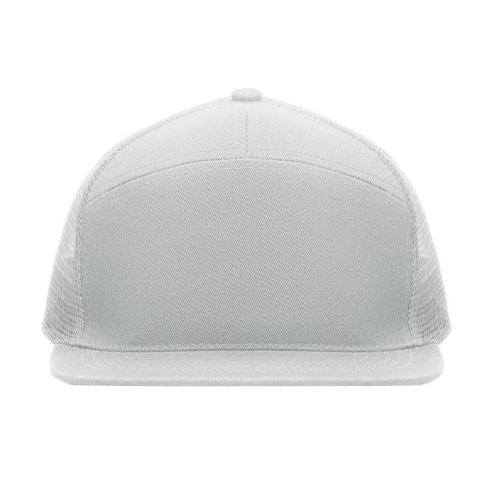 White - Back - MidOcean Bead Flat Peak Trucker Cap
