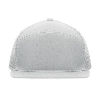 White - Back - MidOcean Bead Flat Peak Trucker Cap