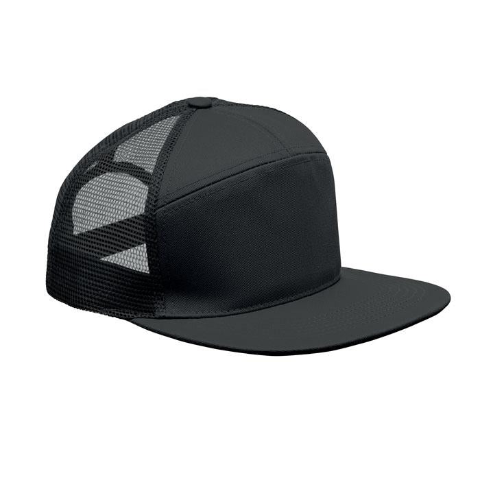 Front - MidOcean Bead Flat Peak Trucker Cap