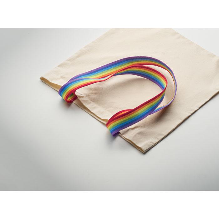 Multicoloured-Beige - Side - MidOcean Aurora Cotton Tote Bag
