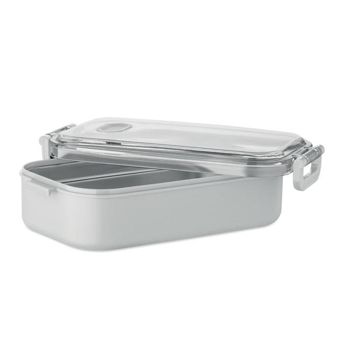 Grey - Back - MidOcean Hoagie Polypropylene Lunch Box