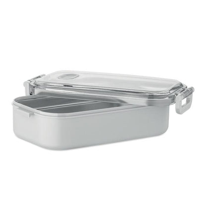Grey - Back - MidOcean Hoagie Polypropylene Lunch Box