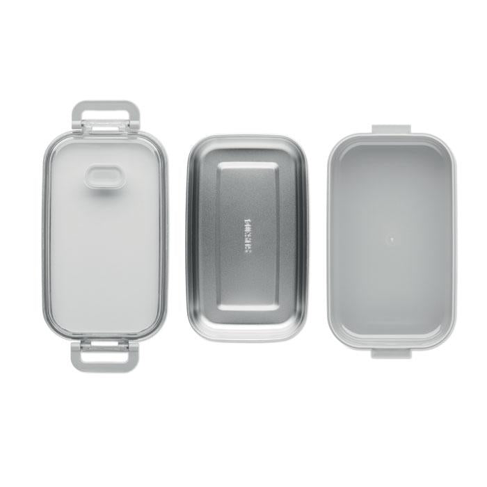 Grey - Side - MidOcean Hoagie Polypropylene Lunch Box