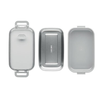 Grey - Side - MidOcean Hoagie Polypropylene Lunch Box