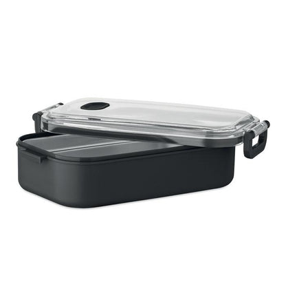 Black - Back - MidOcean Hoagie Polypropylene Lunch Box