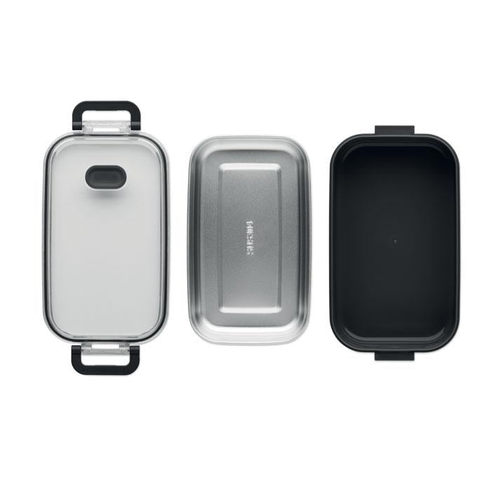 Black - Side - MidOcean Hoagie Polypropylene Lunch Box