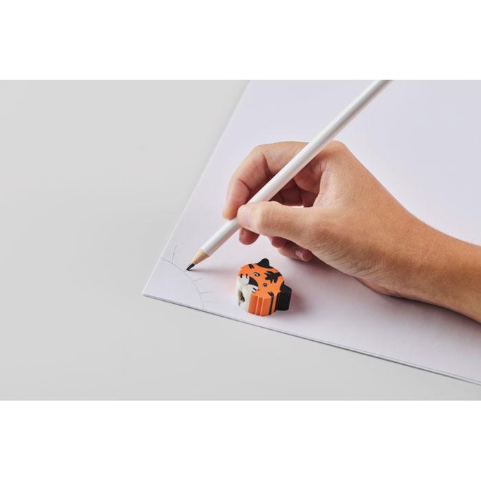 White - Lifestyle - MidOcean Circo Tiger Wooden Pencil