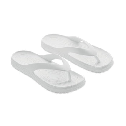 White - Side - MidOcean Unisex Adult EVA Slippers
