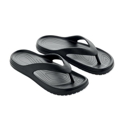 Black - Pack Shot - MidOcean Unisex Adult EVA Slippers